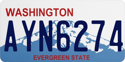 WA license plate AYN6274
