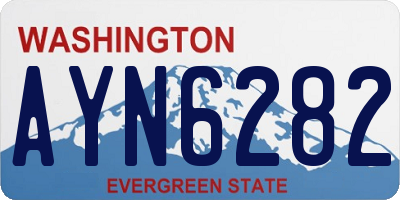 WA license plate AYN6282