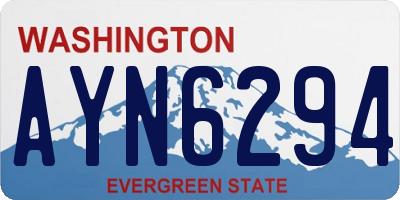 WA license plate AYN6294