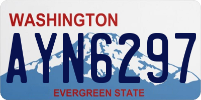 WA license plate AYN6297
