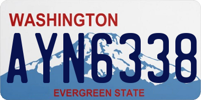 WA license plate AYN6338