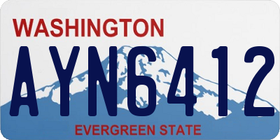 WA license plate AYN6412
