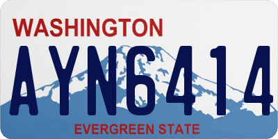WA license plate AYN6414