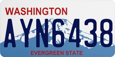 WA license plate AYN6438