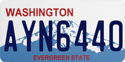 WA license plate AYN6440