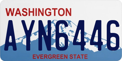 WA license plate AYN6446