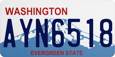 WA license plate AYN6518