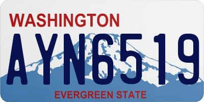WA license plate AYN6519