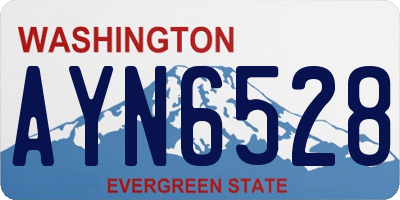 WA license plate AYN6528