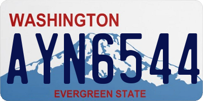 WA license plate AYN6544