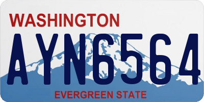 WA license plate AYN6564