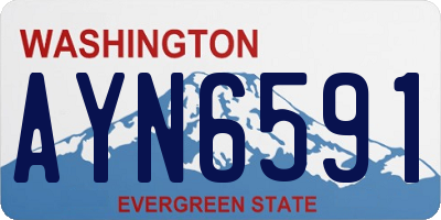 WA license plate AYN6591
