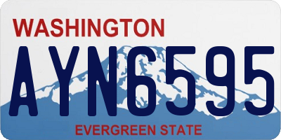 WA license plate AYN6595