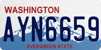 WA license plate AYN6659