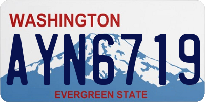 WA license plate AYN6719