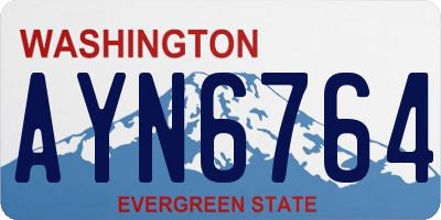 WA license plate AYN6764