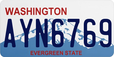 WA license plate AYN6769