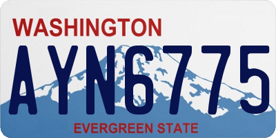 WA license plate AYN6775