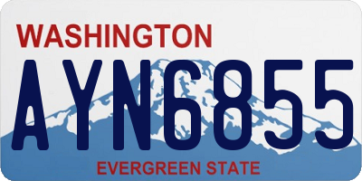WA license plate AYN6855