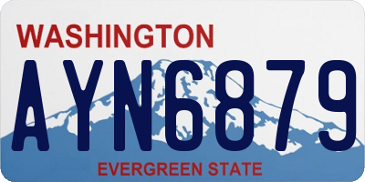 WA license plate AYN6879