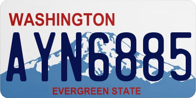 WA license plate AYN6885