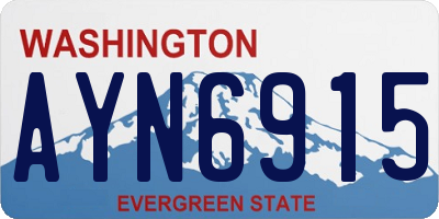 WA license plate AYN6915