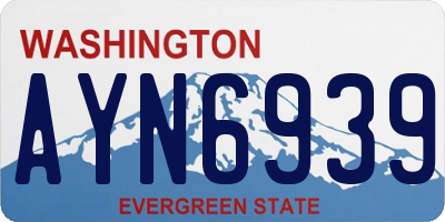 WA license plate AYN6939