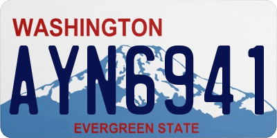 WA license plate AYN6941