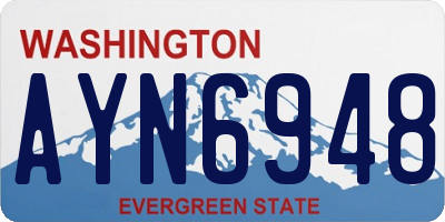WA license plate AYN6948