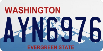 WA license plate AYN6976