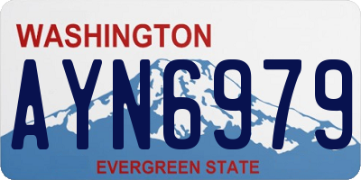 WA license plate AYN6979