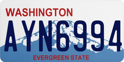 WA license plate AYN6994