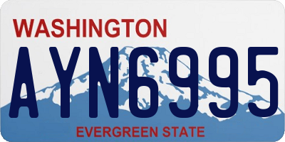 WA license plate AYN6995