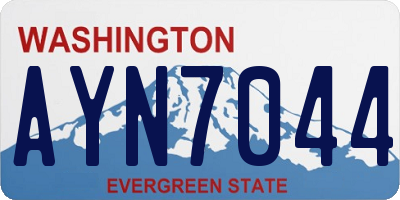 WA license plate AYN7044