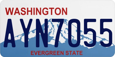 WA license plate AYN7055