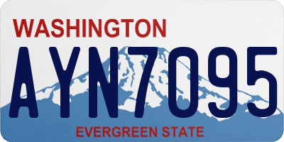 WA license plate AYN7095