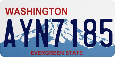 WA license plate AYN7185