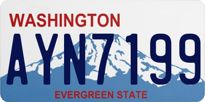 WA license plate AYN7199