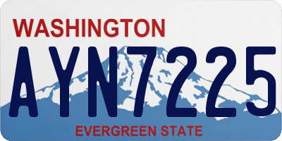 WA license plate AYN7225