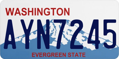 WA license plate AYN7245