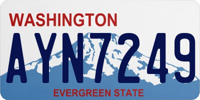 WA license plate AYN7249