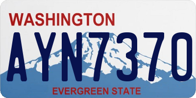 WA license plate AYN7370