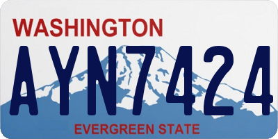 WA license plate AYN7424
