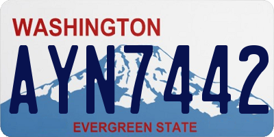 WA license plate AYN7442