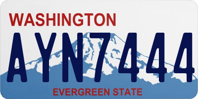 WA license plate AYN7444