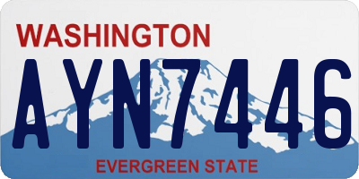 WA license plate AYN7446