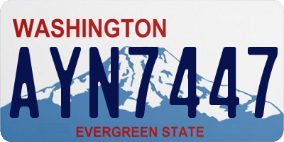 WA license plate AYN7447