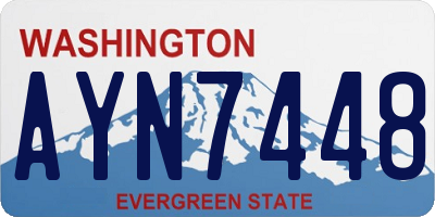 WA license plate AYN7448