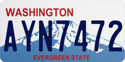 WA license plate AYN7472