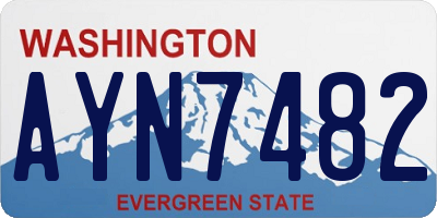 WA license plate AYN7482